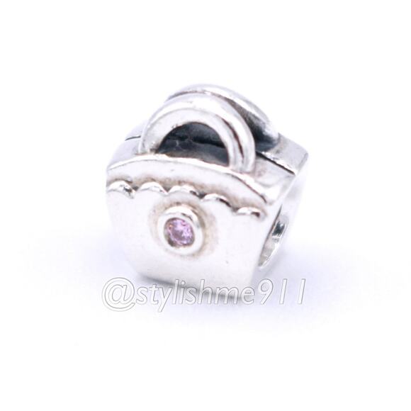 Authentic PANDORA Scalloped Purse with Pink CZ Charm - 790473PCZ - Picture 11 of 11